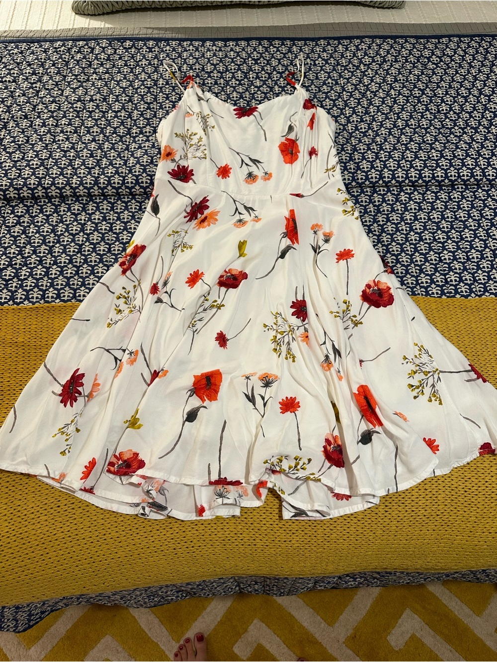 Old Navy Sundress in White Red Floral